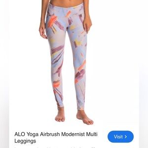 ALO Yoga Abstract Multi-Color Leggings
